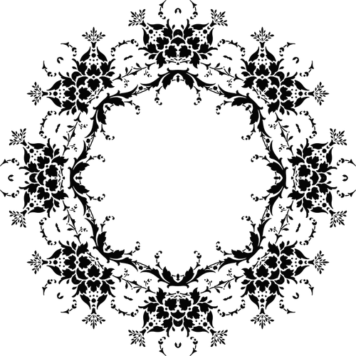 Botanical halo vector image