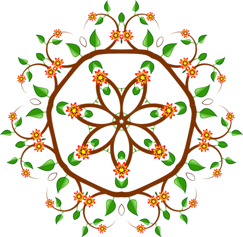 Grafis vektor dekoratif Desain bunga