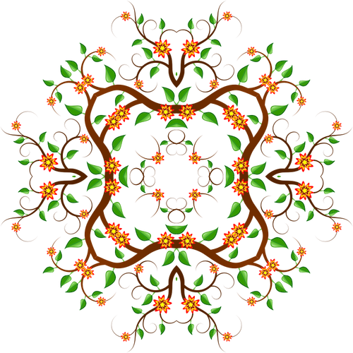 Květinový ornament Vektor Klipart