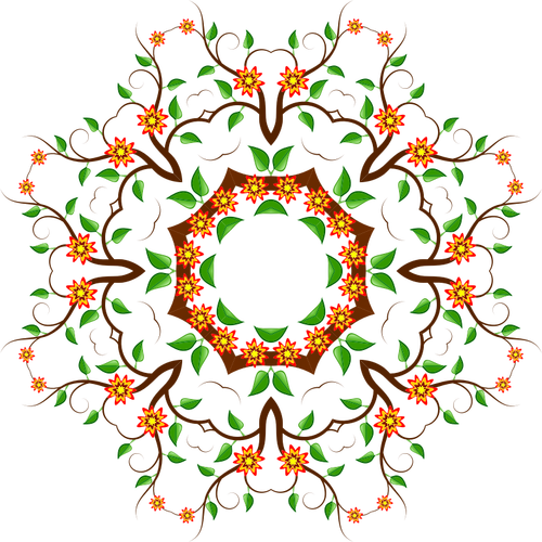 Векторный рисунок цветочный орнамент