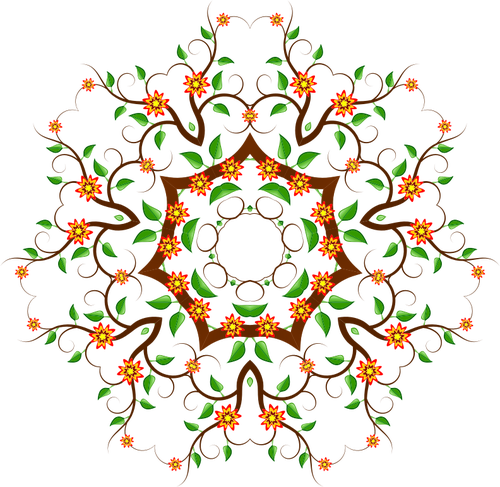 Fargerike ornamentikk vektorgrafikk utklipp