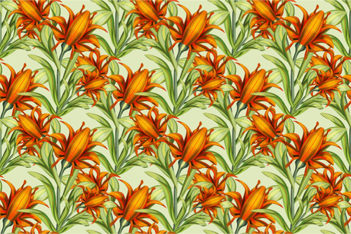 Floral pattern with green background