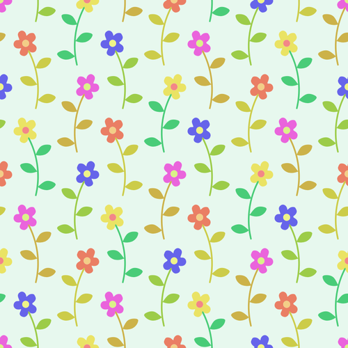 Blumenmuster auf weißem Hintergrund-Vektor-Bild