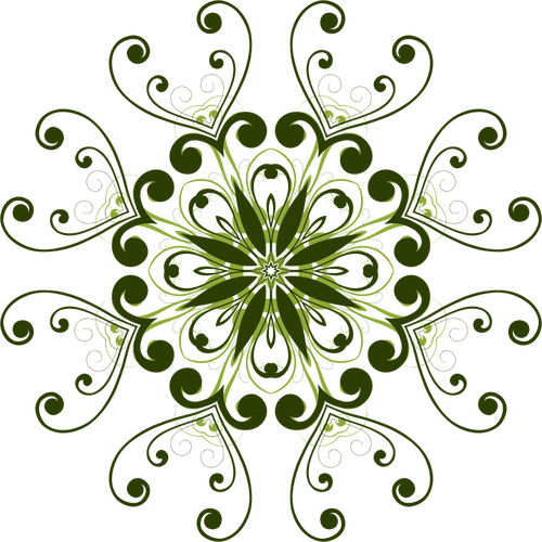 Décorée de fleurs aux pétales en triangle forme une image clipart