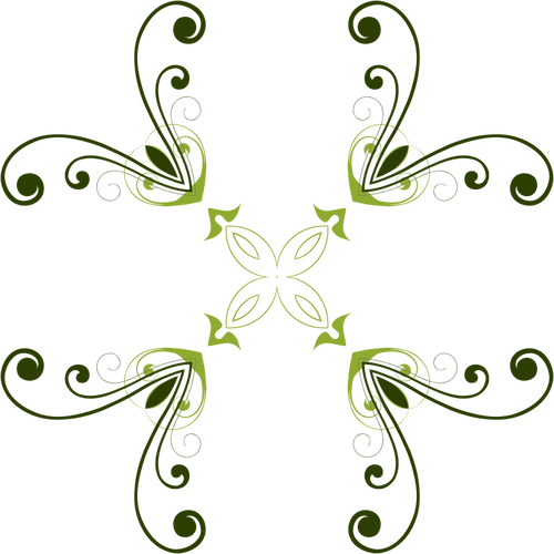 Ilustração em vetor floral padrão geométrico