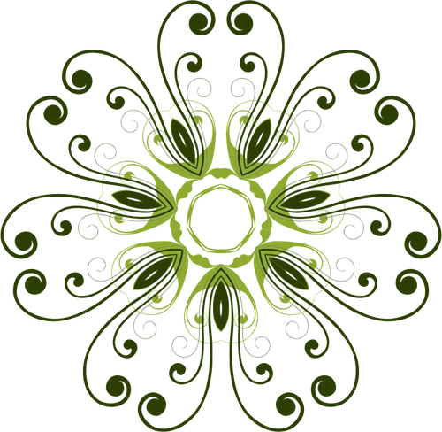 Рисунок из закрученного лепестки цветочный дизайн в цвете