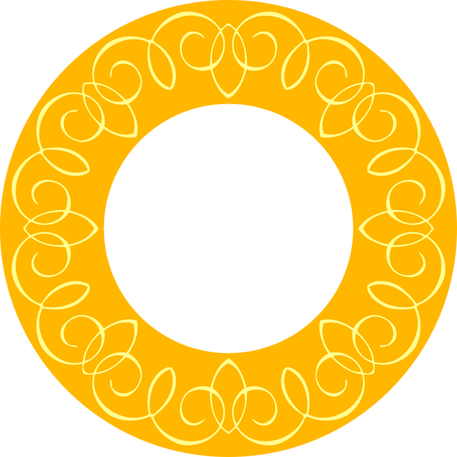 Gele ronde frame