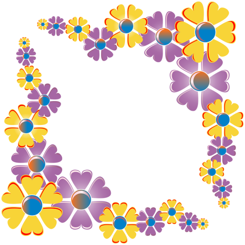 Forma de marco de flores