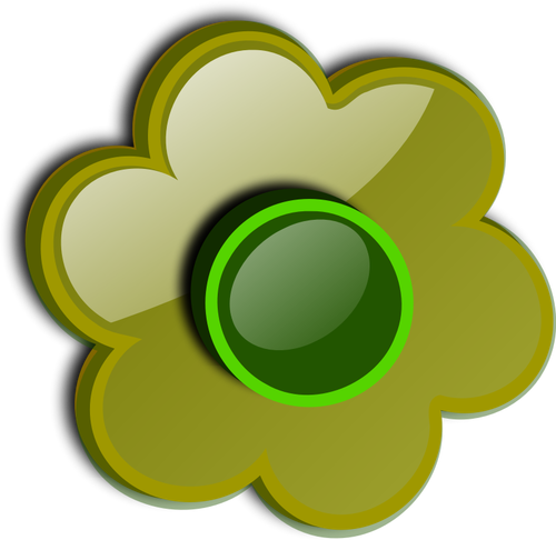 ClipArt vettoriali del fiore verde lucido