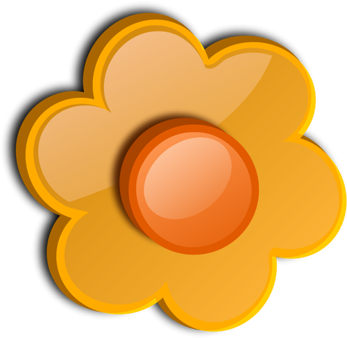 Gloss bunga kuning vektor ilustrasi