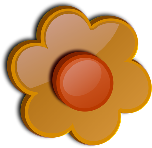 Immagine vettoriale di fiore ocra lucido
