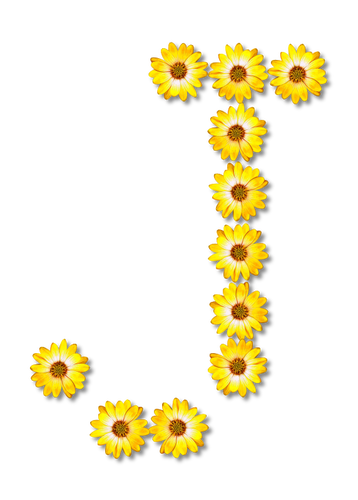 Çiçek harf J