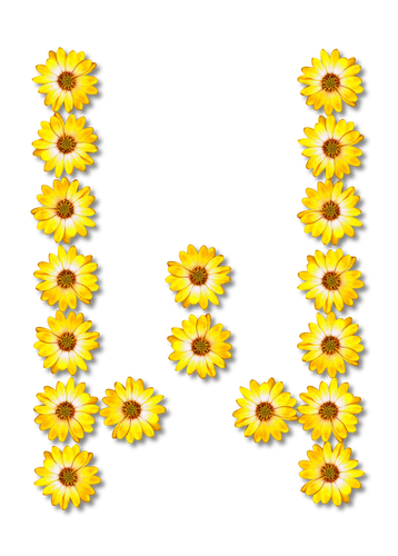 Çiçekli harf W