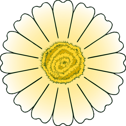 Vektor ClipArt av daisy kronblad