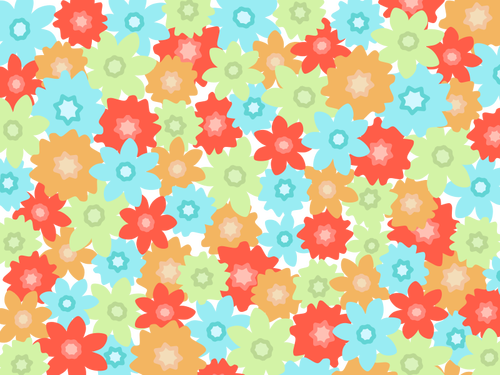 Gambar vektor pola bunga