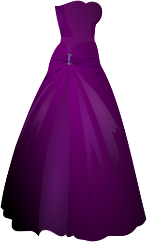 Panie fioletowy suknia wektorowa