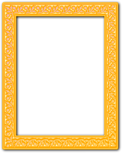 Yellow patterned frame