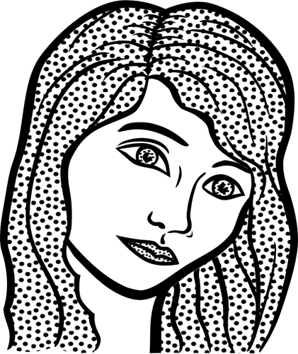 Graphiques vectoriels de visage de femme triste