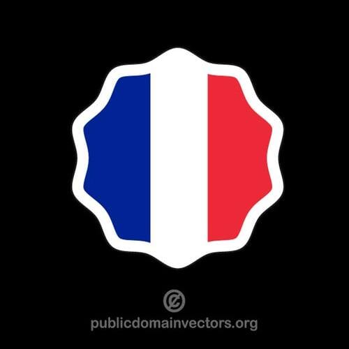 Klistremerke med fransk flagg