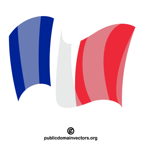 Französische Flagge weht