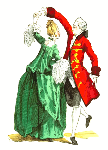 XVIII wieku francuski ballroom kostiumy