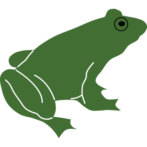 Frosk silhuett med svart øye vektor image