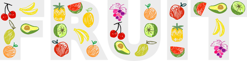 Typografia owoców
