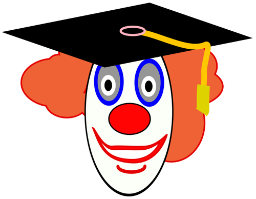 Выпускник школы клоун