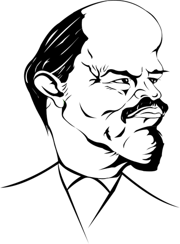 Lénine visage caricature vector clip art