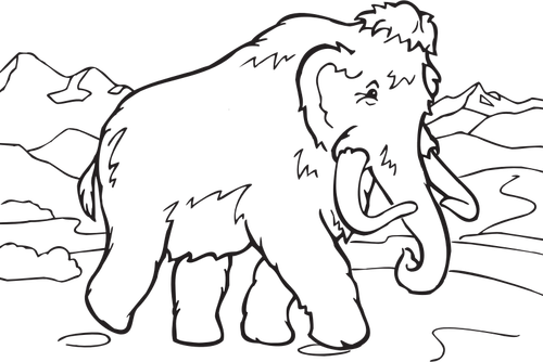 Colorir elefante livro vector clipart