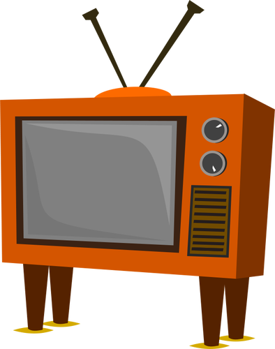 Funky vecchia TV impostare immagine vettoriale