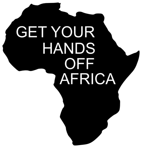 Получите ваши руки прочь от Африки векторной графики