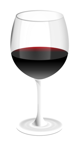 Imagen vectorial de vidrio de vino rojo