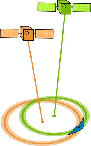 Satelliter vektorbild