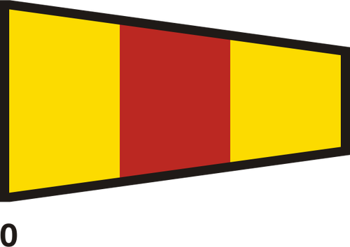 Желтый и красный флаг