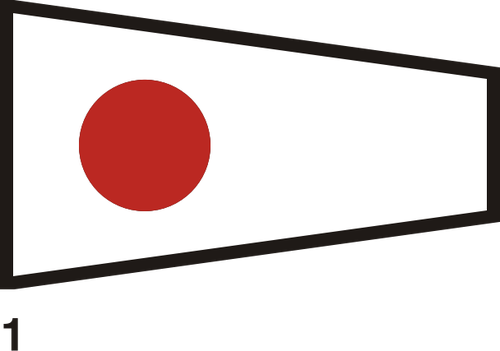 Dibujo de la bandera japonesa