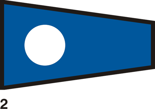 Bandeira azul e branca