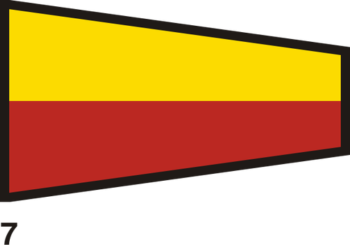 Kırmızı ve sarı deniz bayrak