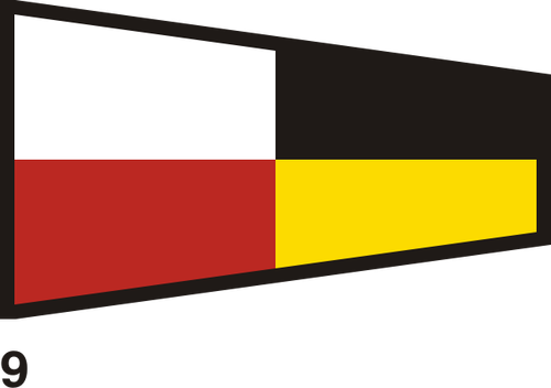 Colored nautical flag