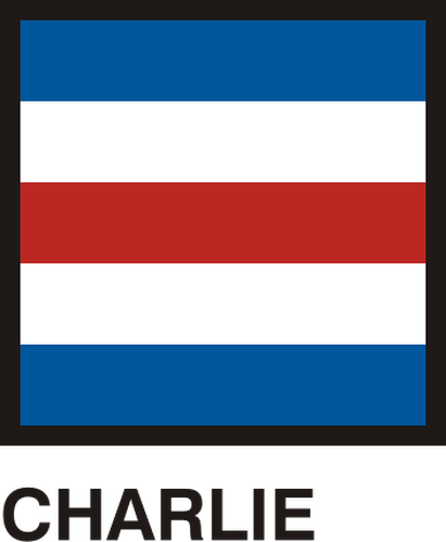 Sinalizadores de Gran Pavese, bandeira de Charlie