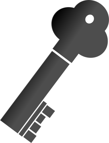 Vektorové ilustrace tlusté kovové dveře klíče