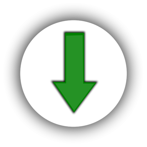Grön Hämta ikon vektorbild