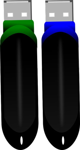 Imagem vetorial de duas unidades de flash