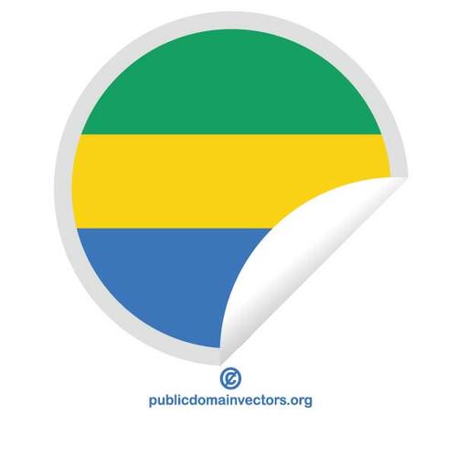 Vlajka Gabonu uvnitř nálepka