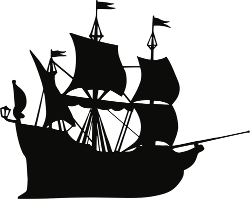 Galleon ship silhouette