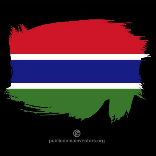 彩绘的国旗的冈比亚
