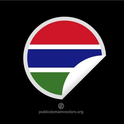 Sticker with flag of Gambia