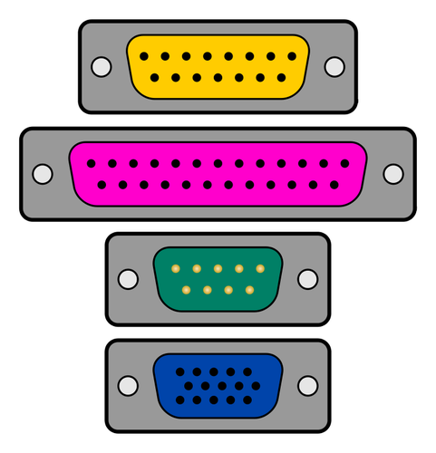 Gioco porta VGA spine immagine vettoriale