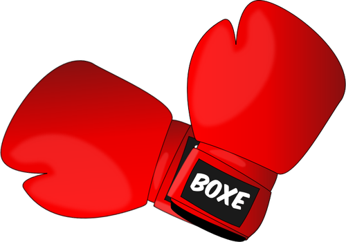 Rode bokshandschoenen vector illustraties