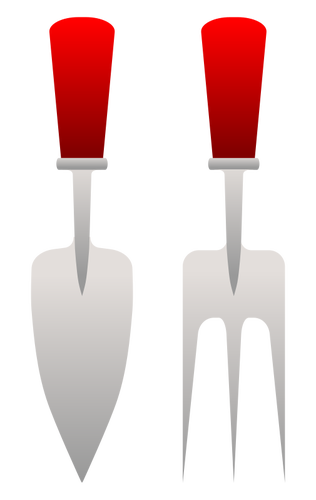 Hagearbeid gaffel og murskje